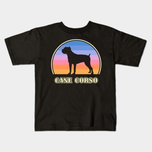 Cane Corso Vintage Sunset Dog Kids T-Shirt